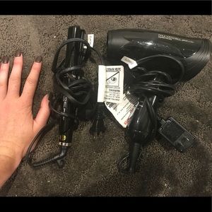 Travel sized straightener and blow dryer